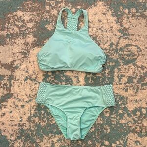 Aqua High-Neck Bikini Set